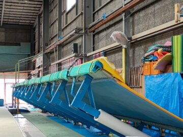 駆動ウインチのワイヤー取り換え工事